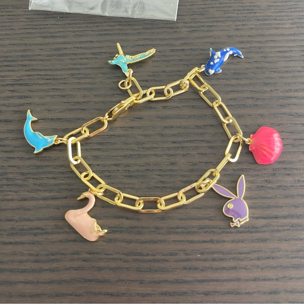 Brand New Oceanus x Playboy Collab Charm Bracelet